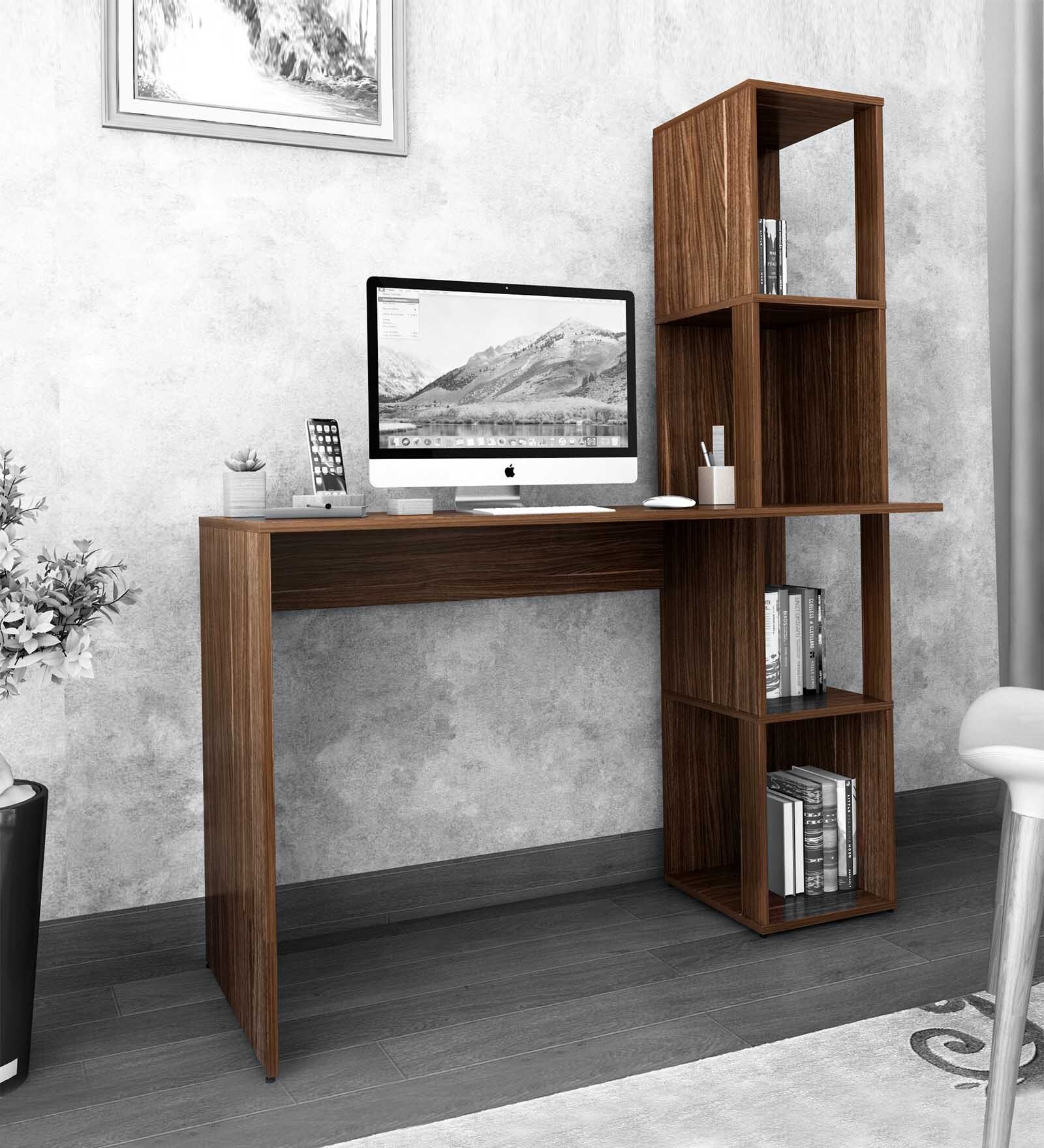 Buy Tower Writing Table in Cairo Walnut Finish at 22 OFF by Crystal