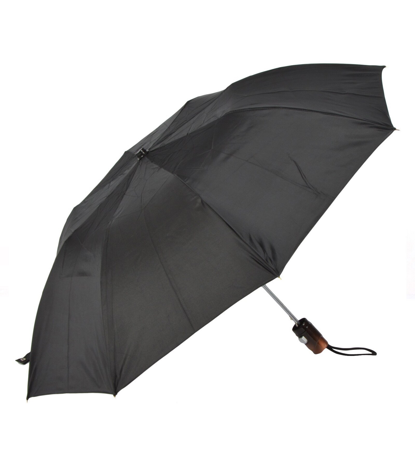 Black Nylon UV Coated 2 Fold Stylish Umbrella