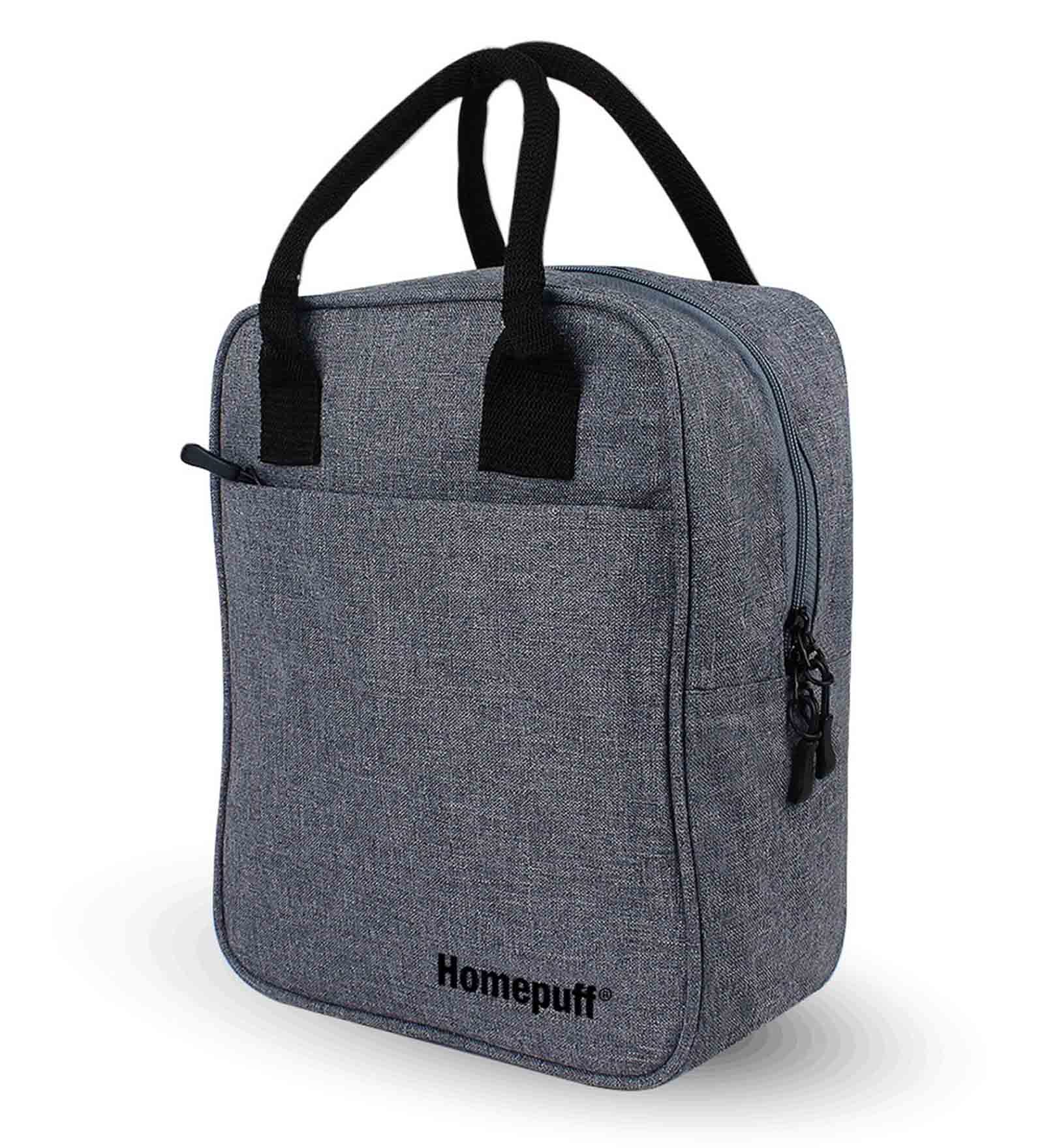 Stylish & Insulated Grey Nylon Lunch Bag