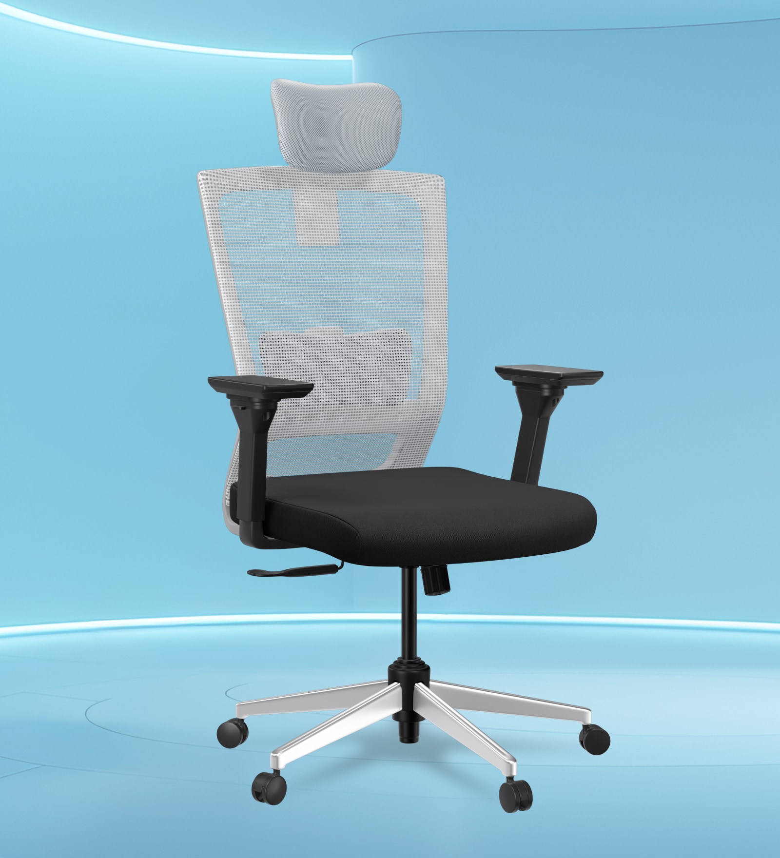 Stylux Breathable Mesh Ergonomic Chair with 4D Armrests