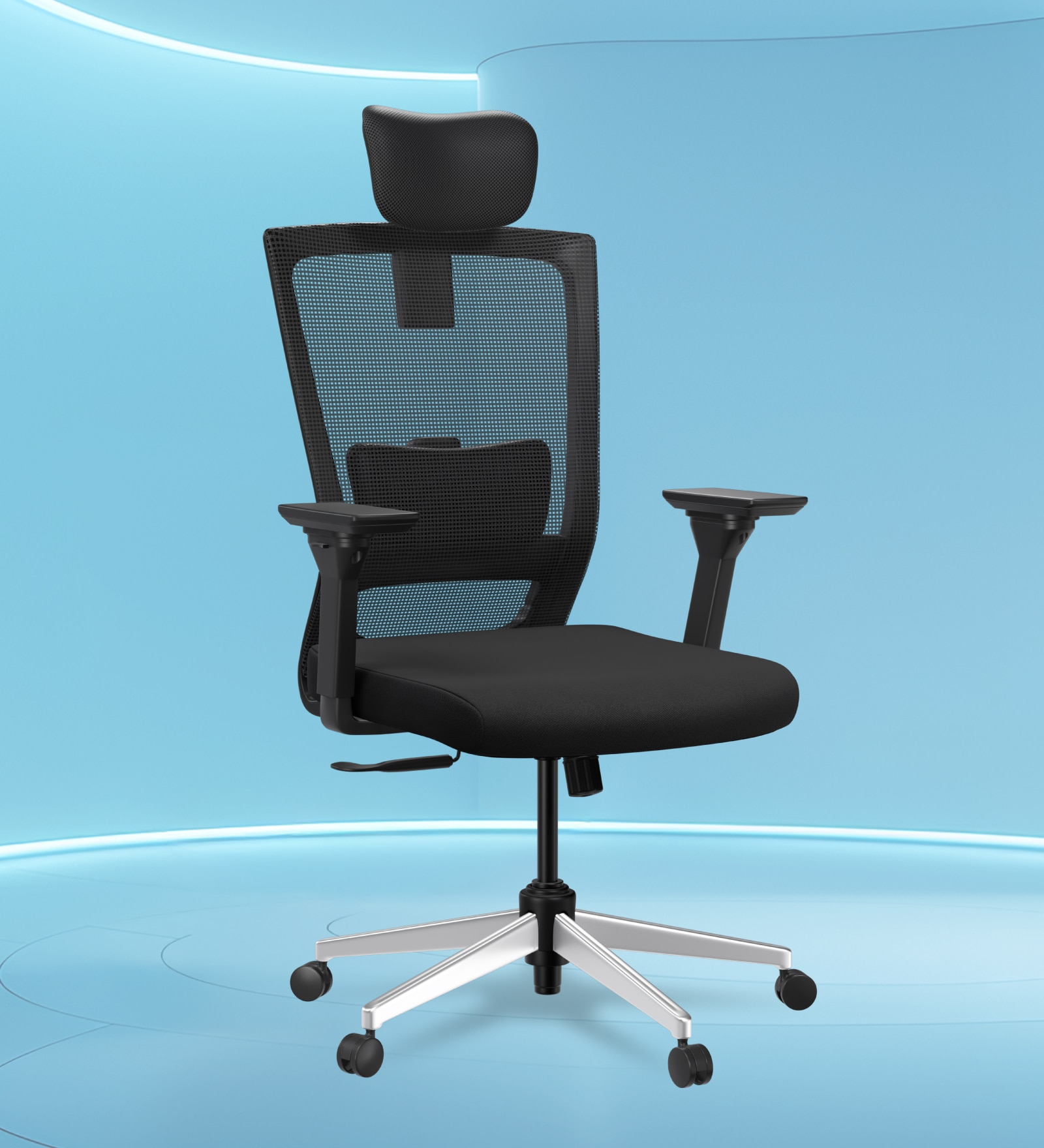 Stylux SmartGRID Ergonomic Chair In Black Colour