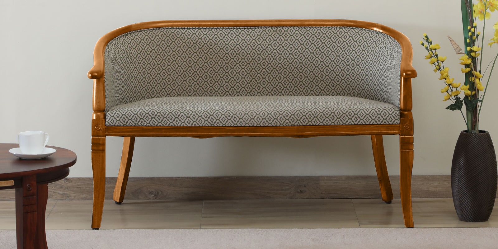 Stalley Sheesham Wood 2 Seater Sofa In Scratch Resistant Rustic Teak Finish