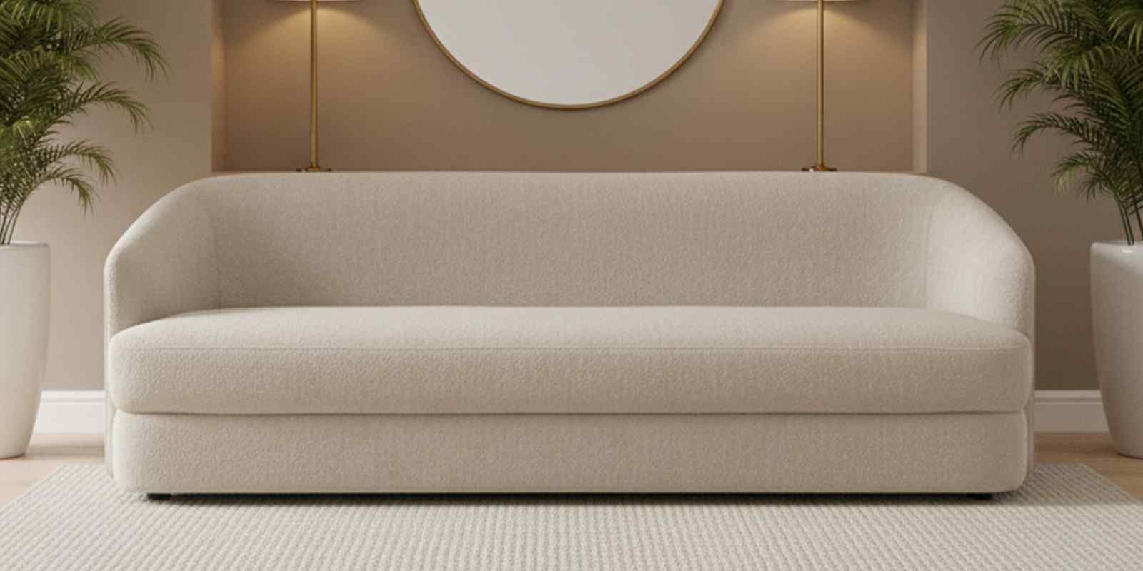 Stylish Simplicity 3 Seater Sofa In Sand Color