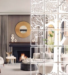 Static White Colour Acrylic Hanging Room Divider