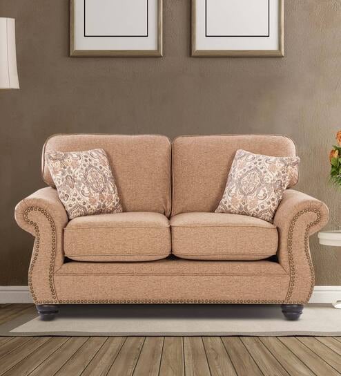 St Helens Fabric 2 Seater Sofa in Brown Colour