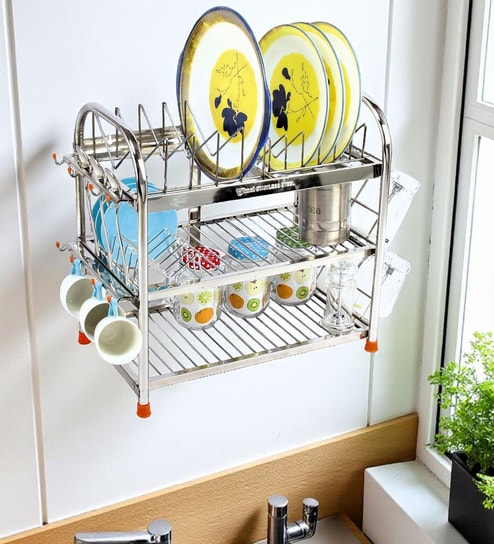 Stainless Steel 18 x 11 Inches Kitchen Racks By Amol