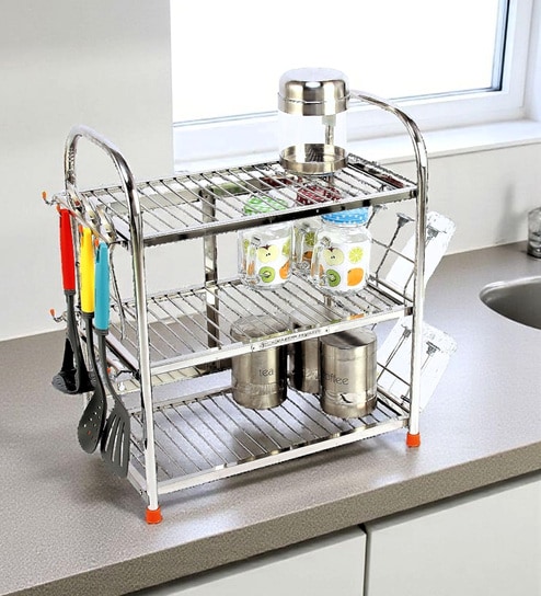 Stainless Steel 18 x 11 Inches Kitchen Racks By Amol