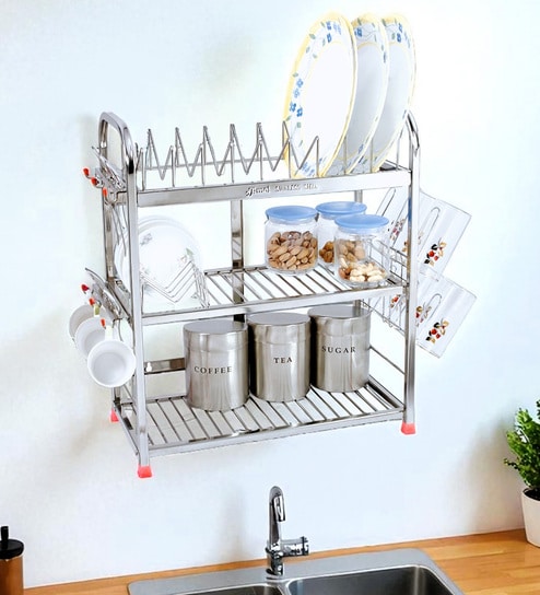 Stainless Steel 18 x 9 Inches Kitchen Racks By Amol