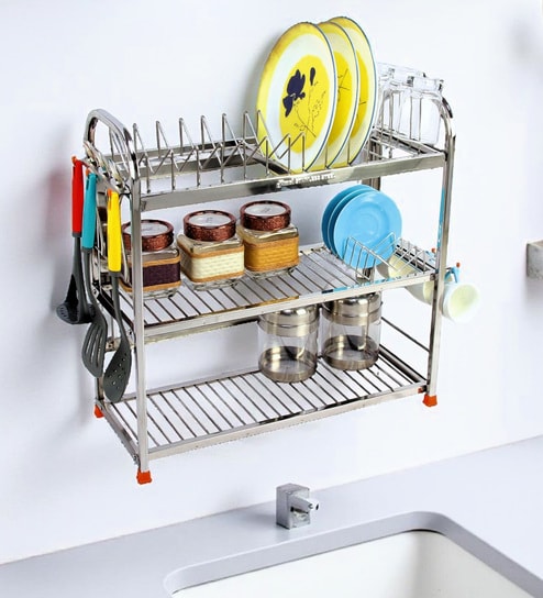 Stainless Steel 22 x 9 Inches Kitchen Racks By Amol