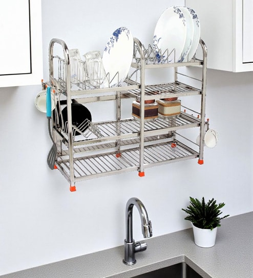 Stainless Steel 24 x 9 Inches Kitchen Racks By Amol