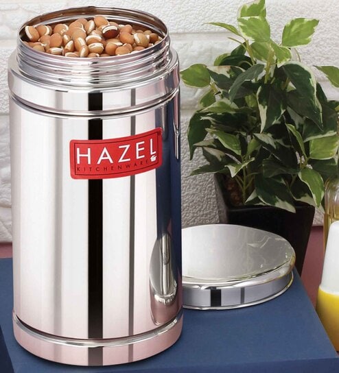 Silver 1.8 Ltr Stainless Steel  Airtight Storage Container