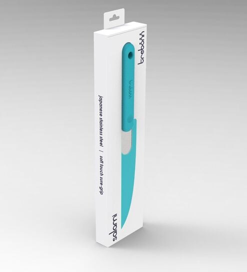 Stainless Steel Chef Knife with Anti-Slip Handle (Blue)
