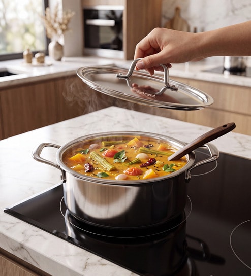 Stainless Steel PureCook Triply Casserole With Stainless Steel Lid 3 Litre