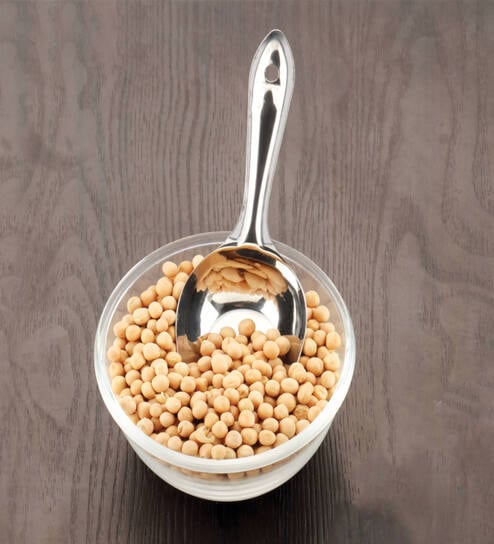 Stainless Steel Scoop Spoon | Grocery Flour Grain Dry Foods Candy Spice Scoop | Steel Scoops For Grocery Shop Store | Grocery Shop Accessories Equipment, Small, Silver