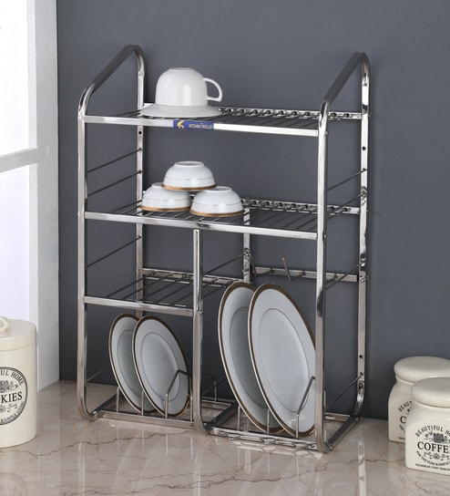 Buy Stainless Steel Wall Mounted Kitchen Rack 18 X 24 Inches By