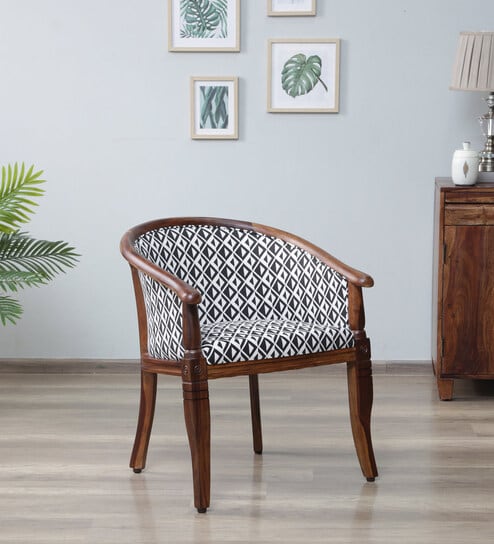 Buy Stalley Sheesham Wood Arm Chair In Gray Scratch Resistant