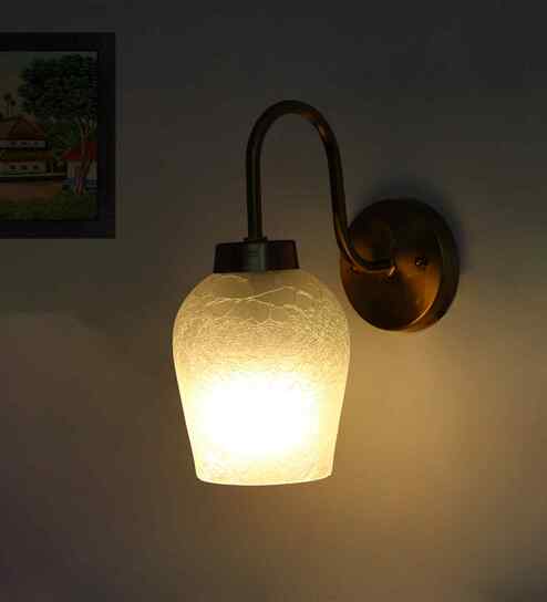 Standard Down Curve Vintage Glass Wall Light