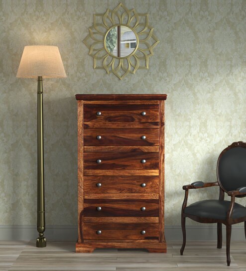 Buy Stanfield Solid Wood Chest Of Drawers In Provincial Teak