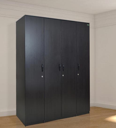 Buy Star Four Door Wardrobe In Imperial Teak Finish By Zuari