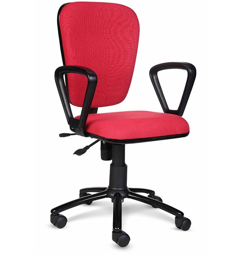 Buy Star Midback Chair In Red Colour By Godrej Interio Online