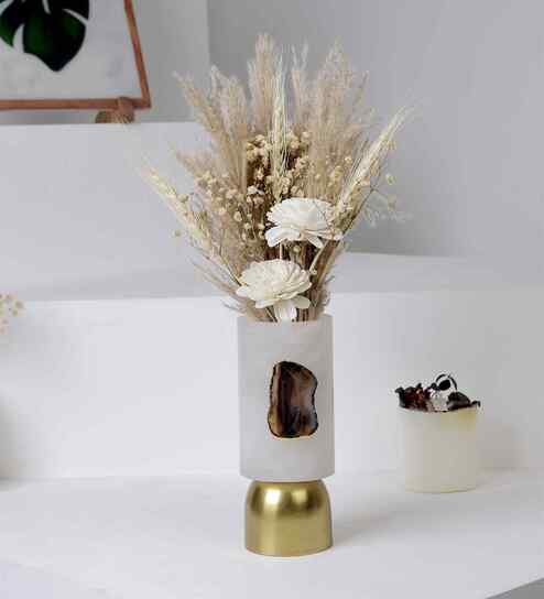 Statement Marble Flower Vase