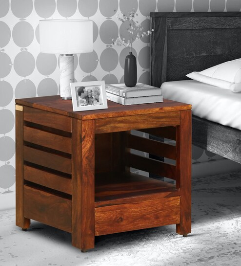 chunky wood bedside tables