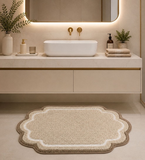 Stone Anti Skid Polyester Bathmat (55x85 cm)