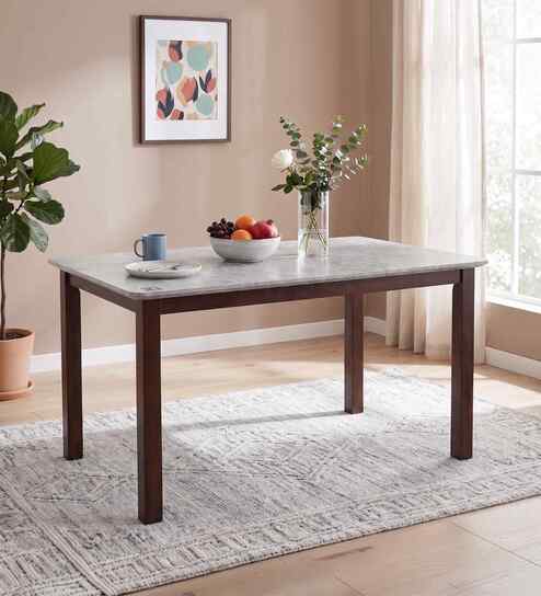 Stonita Solid Rubber Wood 6 Seater Dining Bench