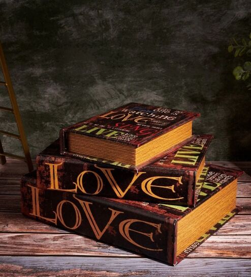 Storage Book Love Decorative Storage Box