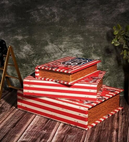 Storage Book Route 66 Vintage Decorative Storage Box