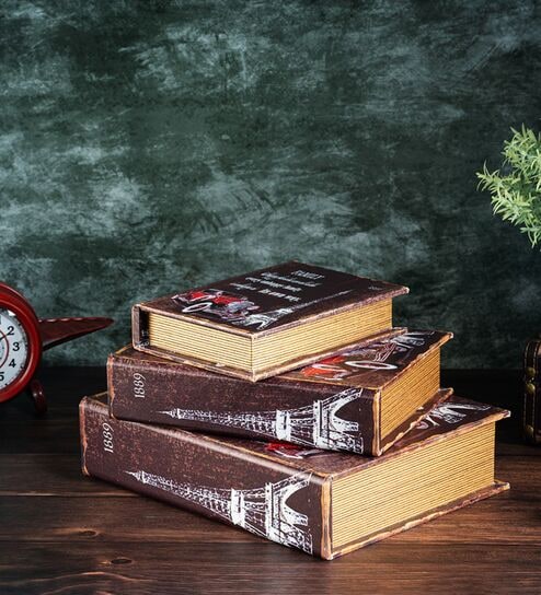 Storage Book Paris Vintage Decorative Storage Box