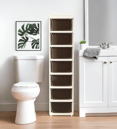 Cream Storage Rolling Cart With Wheels 7 Layer