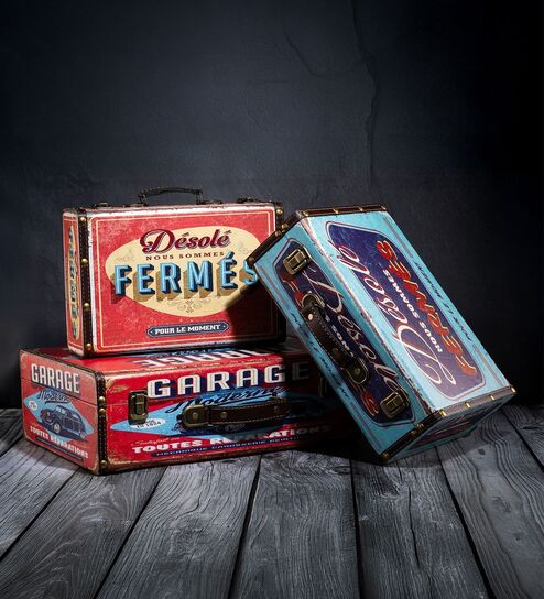 Storage Trunk Box Garage Vintage Storage Box