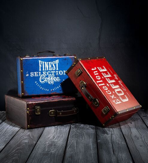 Storage Trunk Box Quality Coffee Vintage Storage Box