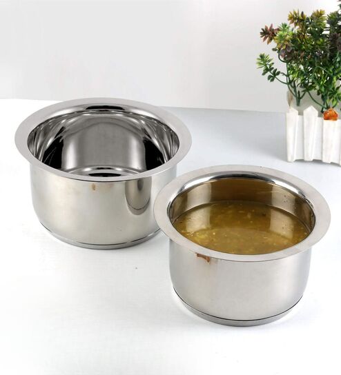 Storehaus Triply SAS Tope Set of 2 (20 cm 3.5 L, 22 cm 4.5 L), Multipurpose Tope, Induction & Gas Safe