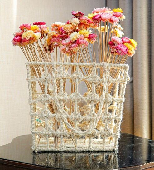 Straw Delight Multicolor Dried Flowers Set of 25 Stems
