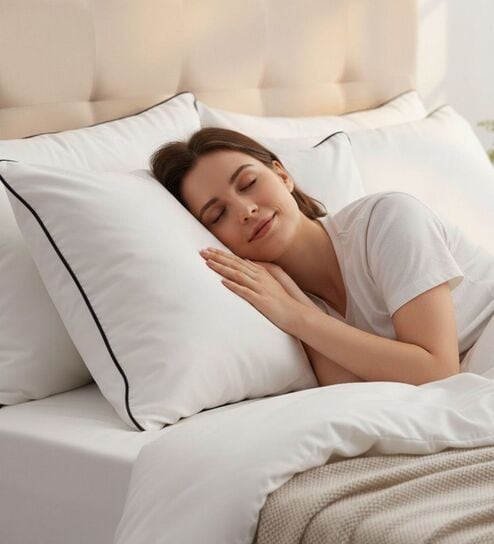 Stripe Microfiber 24 L x 16 W Inch Pillow With Blue Lining (Set of 2)