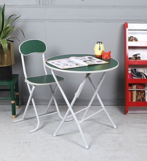 Kids white metal online table