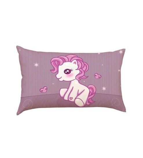 Buy Stybuzz Little Pony Multicolour Poly Silk Baby Pillow Online
