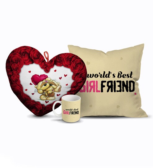Buy Velvet Love Cuddle Cushion By Stybuzz Online Heart