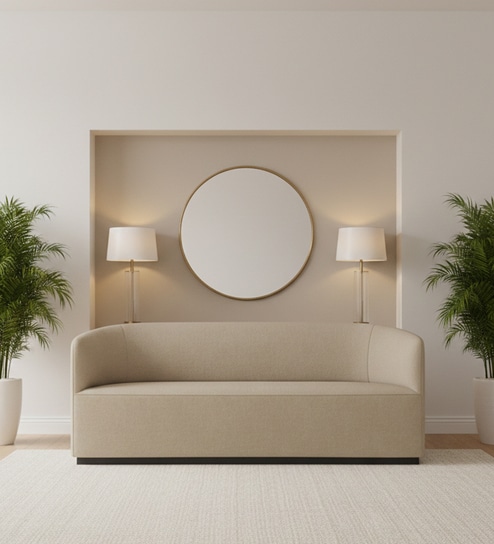 Stylish Simplicity 2 Seater Sofa In Sand Color