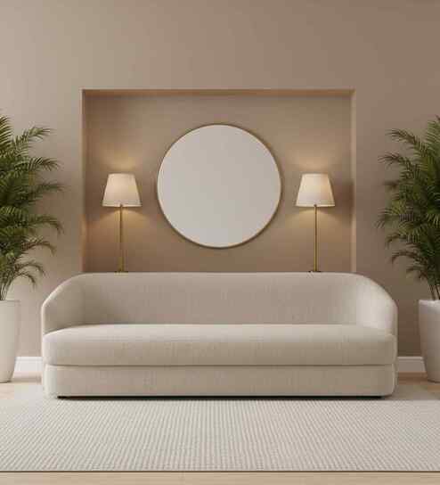 Stylish Simplicity 3 Seater Sofa In Sand Color