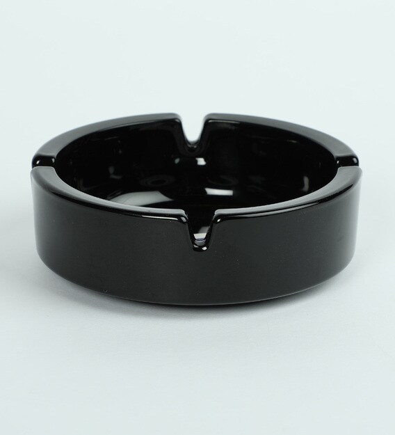 Buy Stackable Black Ashtray by Luminarc Online Ash Trays Housekeeping Homeware Pepperfry