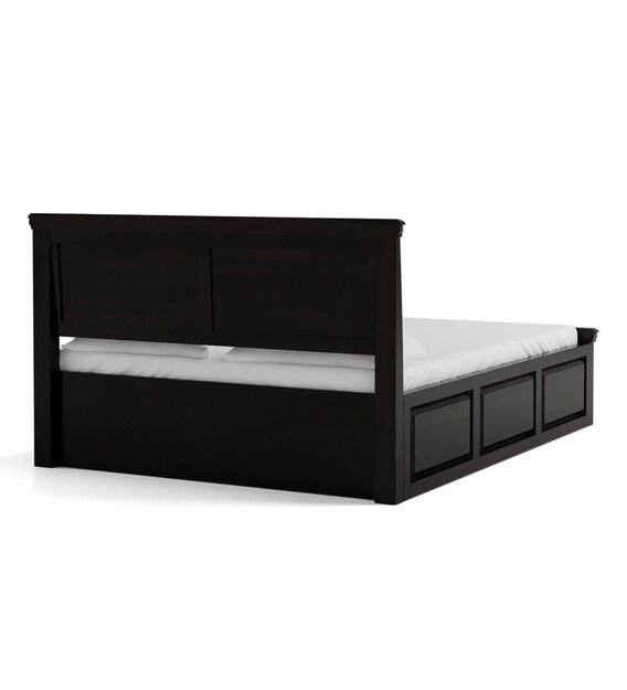 Buy Stanfield Solid Wood King Size Bed with Storage in Warm chestnut