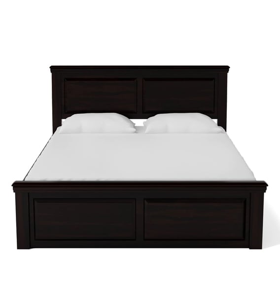 Buy Stanfield Solid Wood King Size Bed with Storage in Warm chestnut