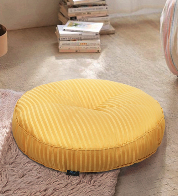 yellow floor cushion