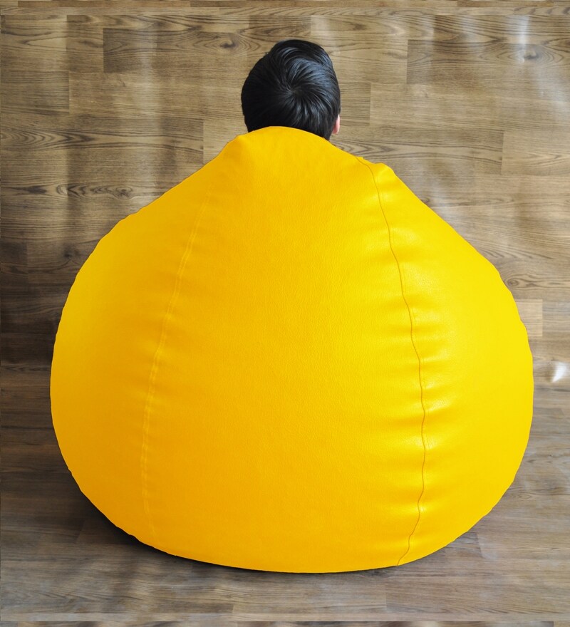 Buy Style HomeZ Yellow XXL Classic Bean Bag Cover (Without Beans) Online Bean Bags Bean Bags