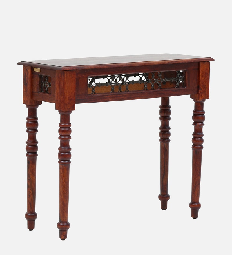 Buy Stafford Sheesham Wood Console Table In Honey Oak Finish By
