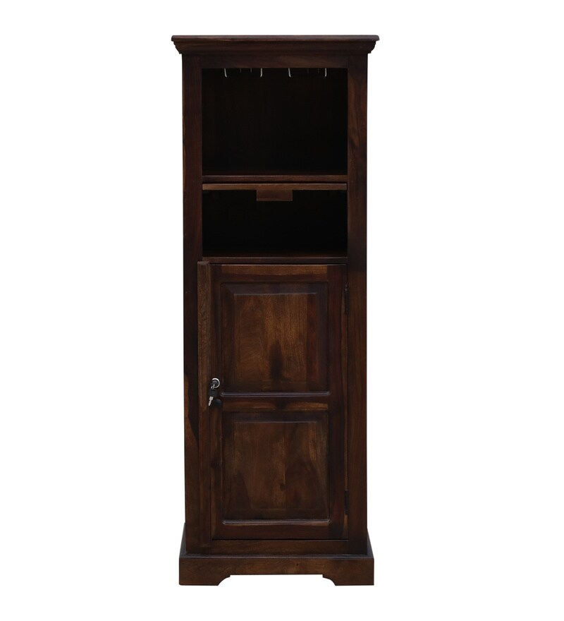 Buy Stanfield Sheesham Wood Bar Cabinet In Provincial Teak Finish By ...