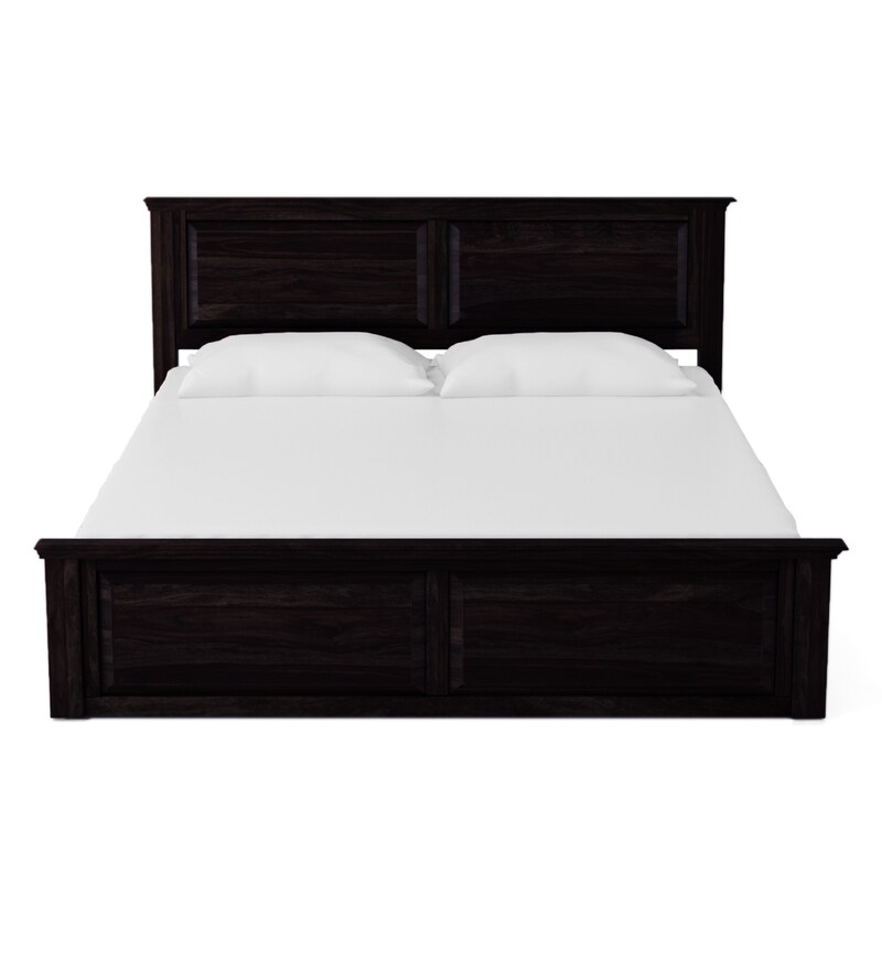 Buy Stanfield Solid Wood King Size Bed With Drawer Storage In Warm